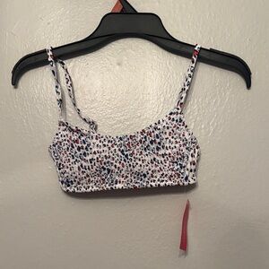 Colorful Leopard Print swim Top